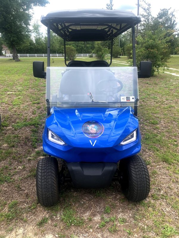 Blue Golf Cart